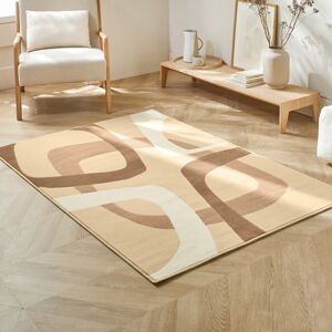 Blancheporte Tapis rectangulaire motif rétro - Blancheporte Taupe Tapis : 80x150cm