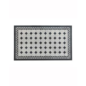 Blancheporte Tapis vinyle motifs damiers noir et blanc - Blancheporte Noir Tapis : 120x170cm