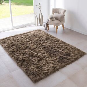 Tapis poils longs - Blancheporte Taupe Tapis : 140x200cm