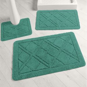 Blancheporte Tapis de bain losanges - BlancheporteCe tapis de bain antidérapant très moelleux en coton est un bonheur pour les pieds !Contour : 50x40cmVert