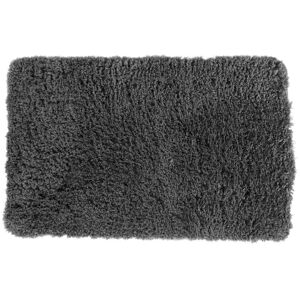 Tapis de bain uni moelleux microfibre - Blancheporte Gris Tapis de bain : 60x100cm