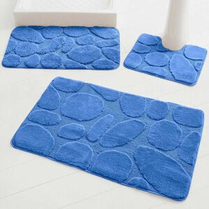 Tapis de bain motif galets - Blancheporte Bleu Tapis de bain : 50x80cm