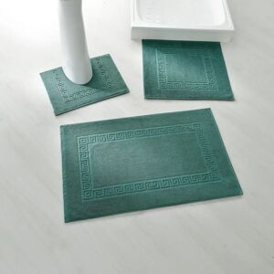 Blancheporte Tapis de bain éponge liteau motif frise grecque - Blancheporte Vert Contour : 50x40cm