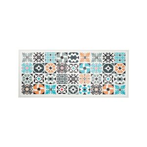 Blancheporte Tapis vinyle effet carreaux ciment couleur - Blancheporte Multicolore Tapis : 120x170cm