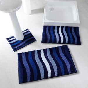 Tapis de bain zebre tres moelleux - Blancheporte Bleu Contour : 50x40cm