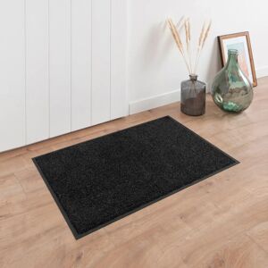 Blancheporte Tapis uni anti-poussière luxe - Blancheporte Noir Tapis : 60x180cm