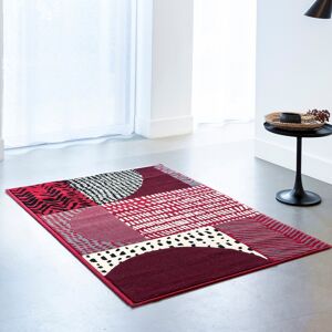 Tapis decoratif motif geometrique - Blancheporte Rouge Tapis : 80x150cm