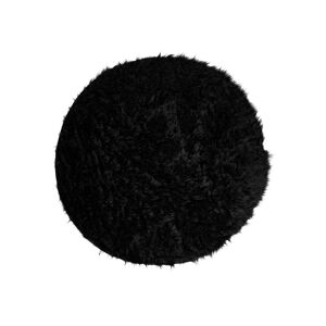 Blancheporte Tapis rond poils longs - Blancheporte Noir Tapis : diam 140cm