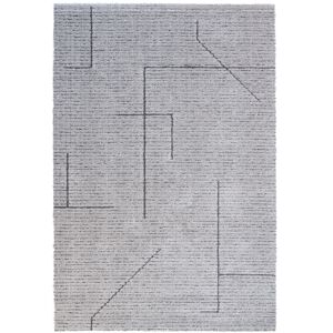 Drawer Cairns - Tapis contemporain à motif géométrique - Couleur - Gris, Dimensions - 160x230 cm