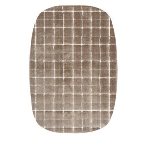 Drawer Byron V - Tapis contemporain ovale - Couleur - Brun, Dimensions - 160x230 cm