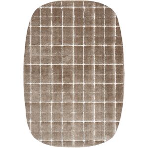 Drawer Byron V - Tapis contemporain ovale - Couleur - Brun, Dimensions - 200x290 cm