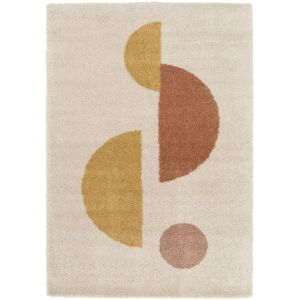 No name Loxton - Tapis contemporain à motif géométrique - Couleur - Ecru, Dimensions - 160x230 cm