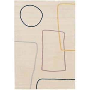 No name Carla - Tapis contemporain à motif géométrique - Couleur - Multicolore, Dimensions - 160x230 cm