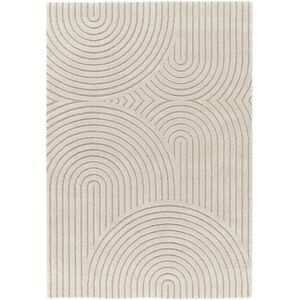 No name Esteban - Tapis contemporain à motif géométrique - Couleur - Beige, Dimensions - 120x170 cm