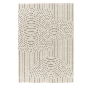 No name Esteban - Tapis contemporain à motif géométrique - Couleur - Beige, Dimensions - 160x230 cm