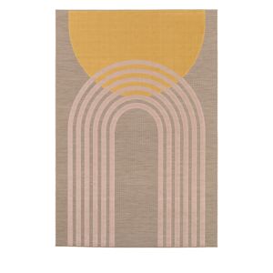 No name Tuli - Tapis contemporain à motif géométrique - Couleur - Jaune moutarde, Dimensions - 160x230 cm