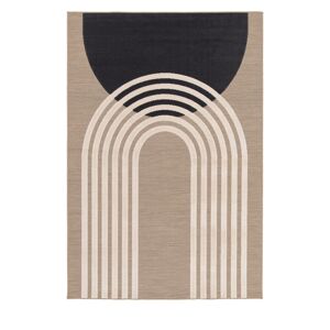 No name Tuli II - Tapis contemporain à motif géométrique - Couleur - Noir, Dimensions - 160x230 cm