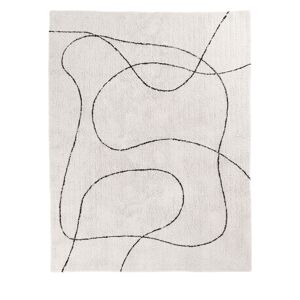 House Nordic Tampa - Tapis avec formes organiques - Couleur - Noir / Blanc, Dimensions - 200x300 cm