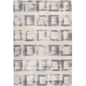 AlloTapis Tapis moderne à courtes mèches rayé Oxnard Beige  80x150 - Publicité