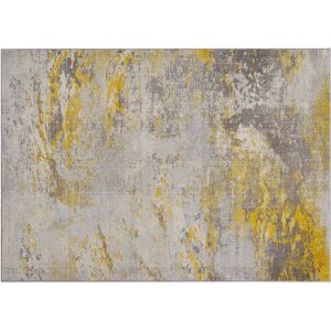 Miliboo Tapis rectangulaire à motif abstrait jaune 160 x 230 cm CAPS - Publicité