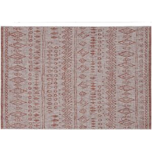 Tapis style berbère gris et rouge 160 x 230 cm MEA