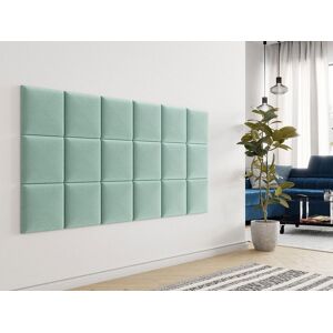 Mobistoxx Panneau mural SAKURA 30x30 cm tissu menthe