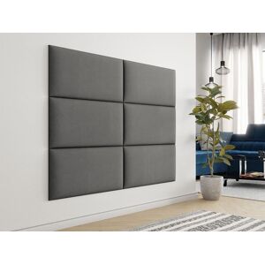 Mobistoxx Panneau mural TOYO 84x42 cm tissu gris