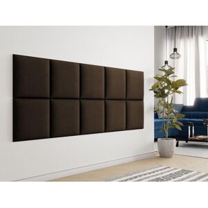 Mobistoxx Panneau mural SAKURA 42x42 cm tissu marron