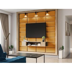 Mobistoxx Panneau mural TOYO 70x40 cm tissu jaune