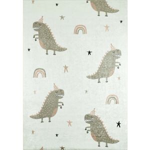 Nazar Tapis enfant dinosaures rectangulaire polyester - Happy vert