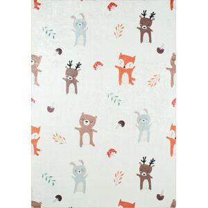 Nazar Tapis enfant motifs animaux rectangulaire polyester - Happy creme