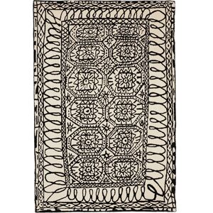 NANIMARQUINA tapis Black on White ESTAMBUL (200x300 cm - Laine)