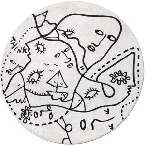 QEEBOO tapis ronde SUMMER TRIP Shantell Martin Collection (Ø 200 cm - Polyester et polyamide)