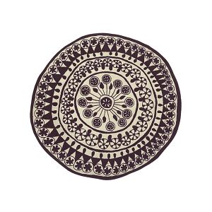 Tapis - Tapis RANGOLI 100% laine Diam 250cm x H 2cm Marron