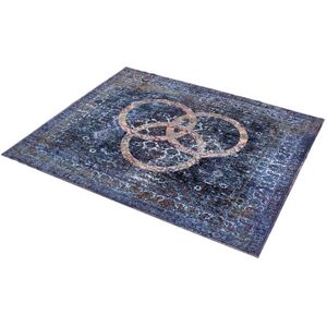 Drum N Base Vintage Drum Rug Blue Bleu