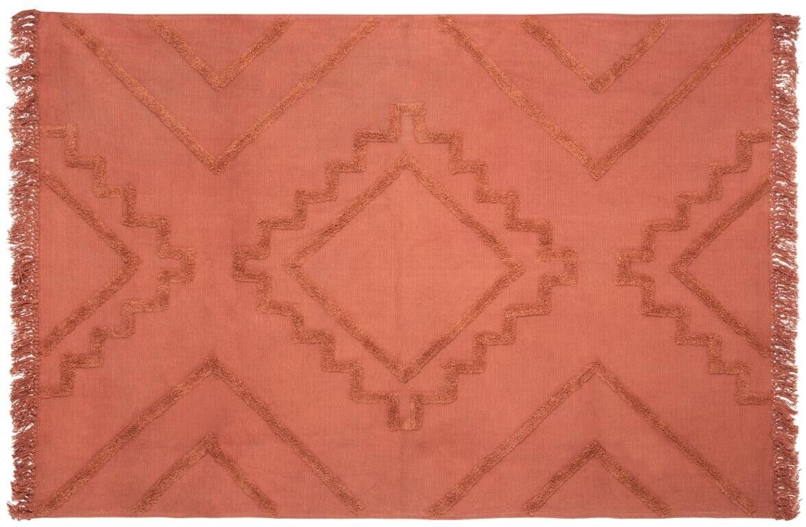 Atmosphera Tapis en coton tufté "Inca" terracota 120x170 cm