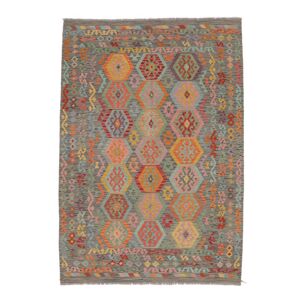 Annodato a mano. Provenienza: Afghanistan Tappeto Orientale Kilim Afghan Old Style Tappeto 207X296 Marrone/Giallo Scuro (Lana, Afghanistan)
