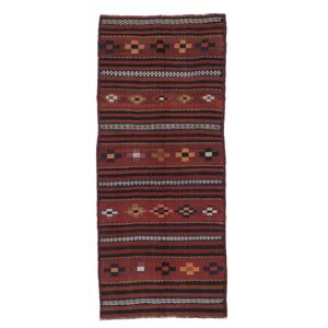 Annodato A Mano. Provenienza: Afghanistan 113x268 Tappeto Afghan Vintage Kilim Tappeto Orientale Passatoie Nero/rosso Scuro (lana, Afghanistan)