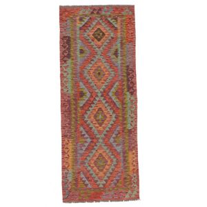 Annodato a mano. Provenienza: Afghanistan Tappeto Orientale Kilim Afghan Old Style Tappeto 83X216 Passatoie Rosso Scuro/Marrone (Lana, Afghanistan)