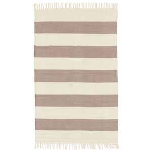 RugVista Cotton stripe Tappeto - Marrone 100x160