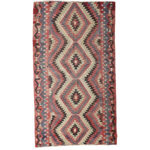 Annodato a mano. Provenienza: Turkey Kilim Vintage Turchi Tappeto 165x289