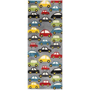 RugVista Cars Tappeto - Grigio / Multicolore 80x200