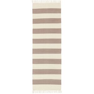 RugVista Cotton stripe Tappeto - Marrone 80x250