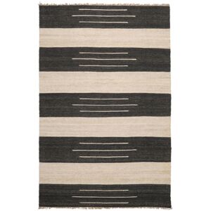 RugVista Billie Jute Tappeto - Nero / Bianco sporco 200x300