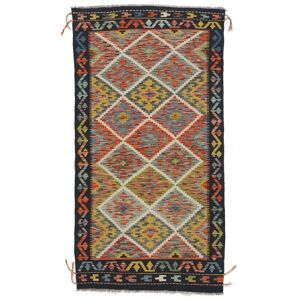 Annodato a mano. Provenienza: Afghanistan Kilim Afghan Old style Tappeto 98x191