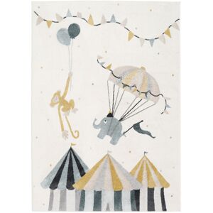 RugVista Monkey Circus Tappeto - Blu / Bianco sporco 160x230