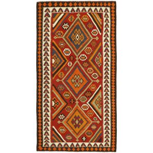 Annodato a mano. Provenienza: Persia / Iran Kilim Vintage Tappeto 140x262