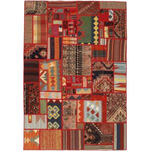 Annodato a mano. Provenienza: Persia Kilim Patchwork Tappeto 140x200