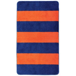 RugVista Mario Block tappeto da bagno - Blu / Arancione 67x117