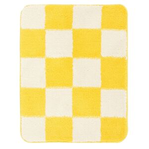 RugVista Luca Chess tappeto da bagno - Giallo / Bianco sporco 50x67